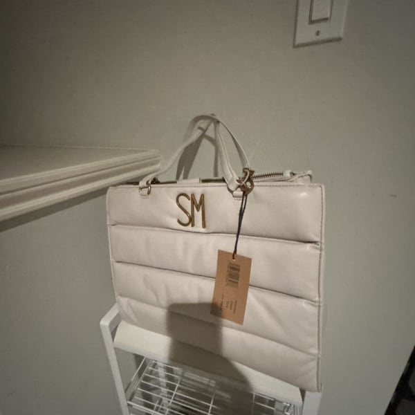 Steve Madden Quilted Shoulder Bag White