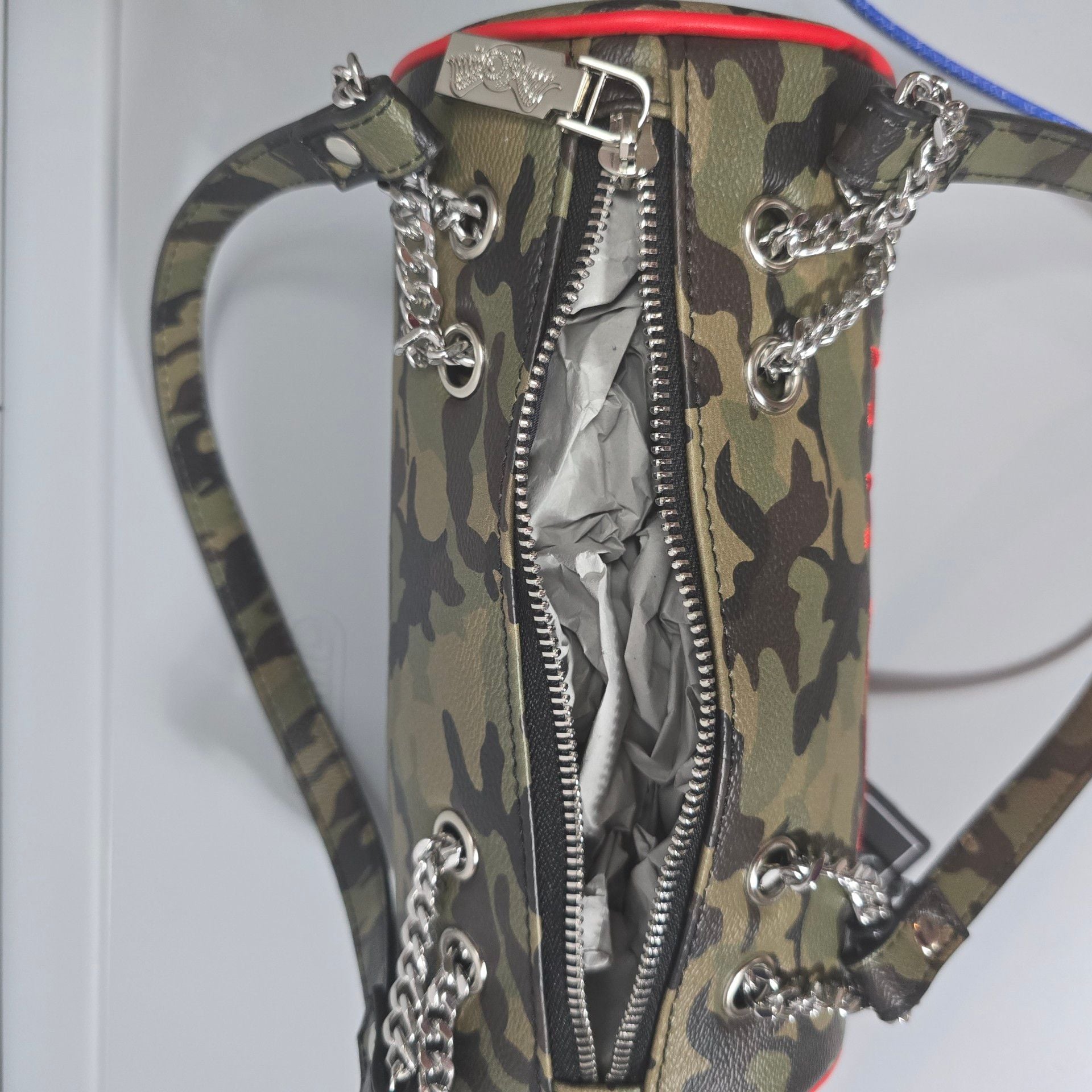 Von Dutch Barrel Bag Red Camo 6