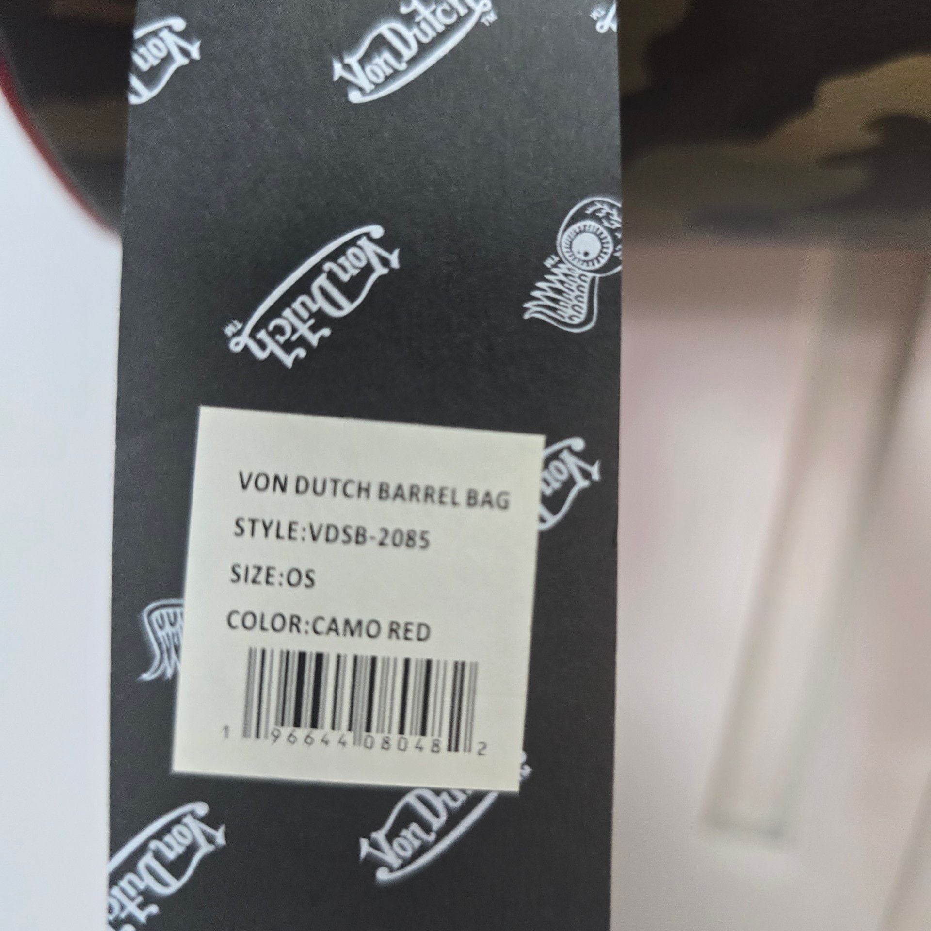 Von Dutch Barrel Bag Red Camo 7