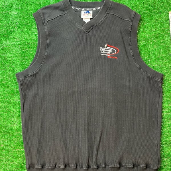 Adidas Golf Vest Size XL Black Stan Humphries Celebrity Classic