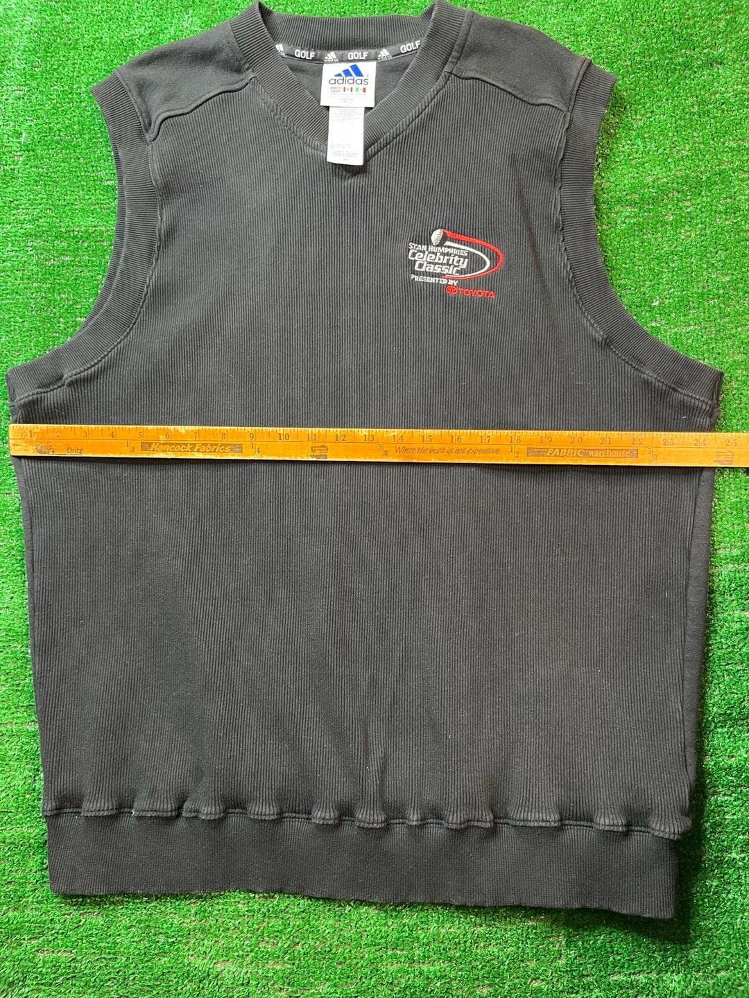 Adidas Golf Vest Size XL Black Stan Humphries Celebrity Classic 9