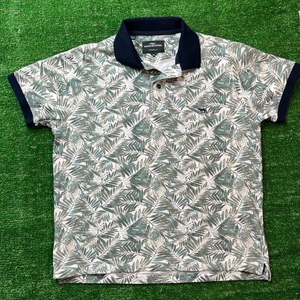Rodd & Gunn Polo Shirt Size XS Green Palm Leaf Print Original Fit