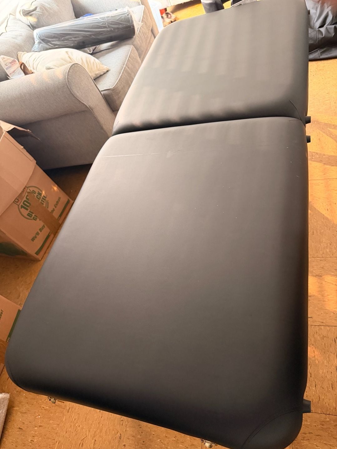 Custom Craftworks Solutions Massage Table Black Vinyl Wood Frame Portable Lash 3