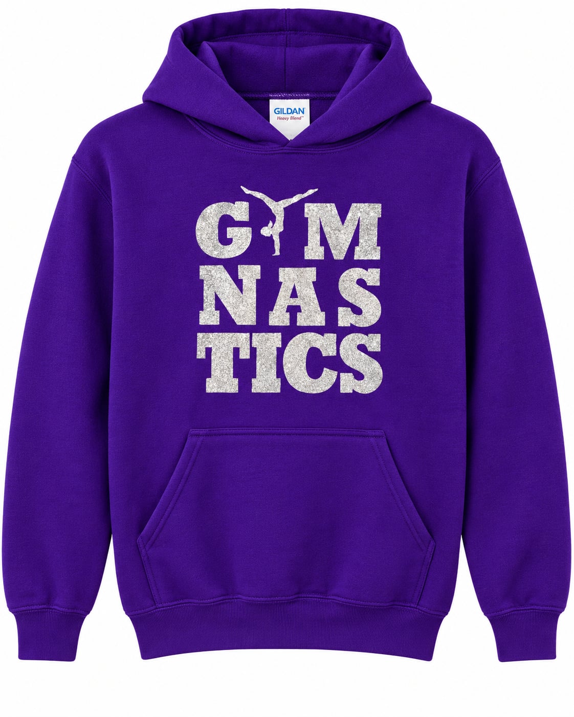 Purple Gymnastics Hoodie – Youth Large – Gildan Heavy Blend 2