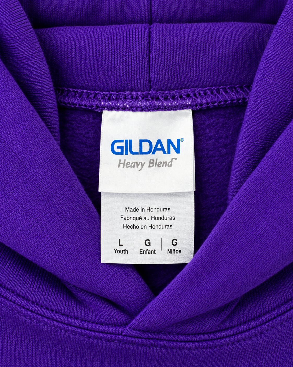 Purple Gymnastics Hoodie – Youth Large – Gildan Heavy Blend 5