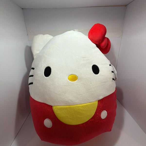 Squishmallows Hello Kitty Size 12" Red Sparkly Plush Toy nwt