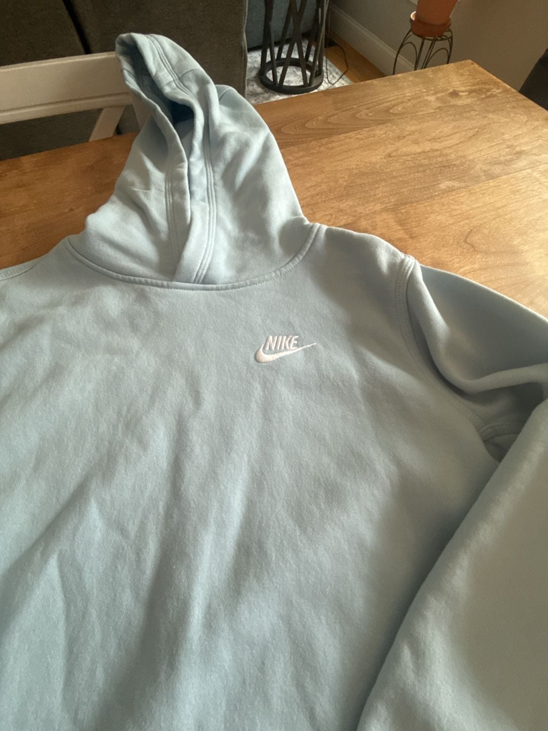Nike Kids' Club Fleece Hoodie In Armory Blue/white 3