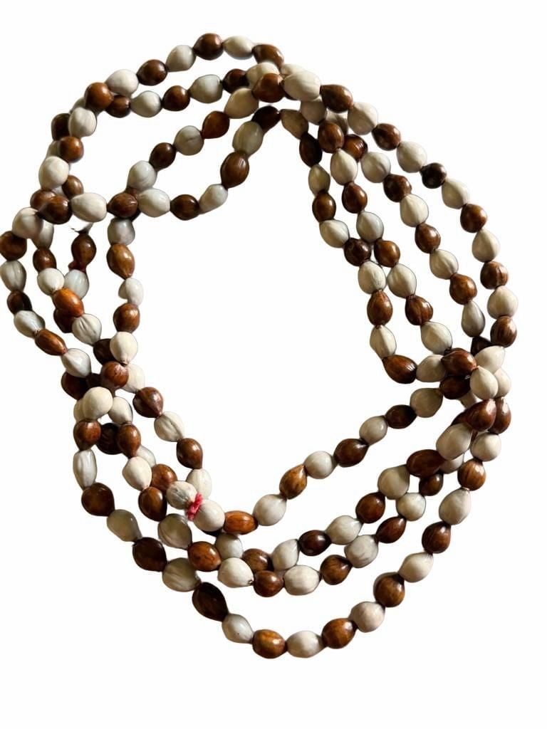 Vintage Job's Tears Seed And Nut Beaded Necklace 3
