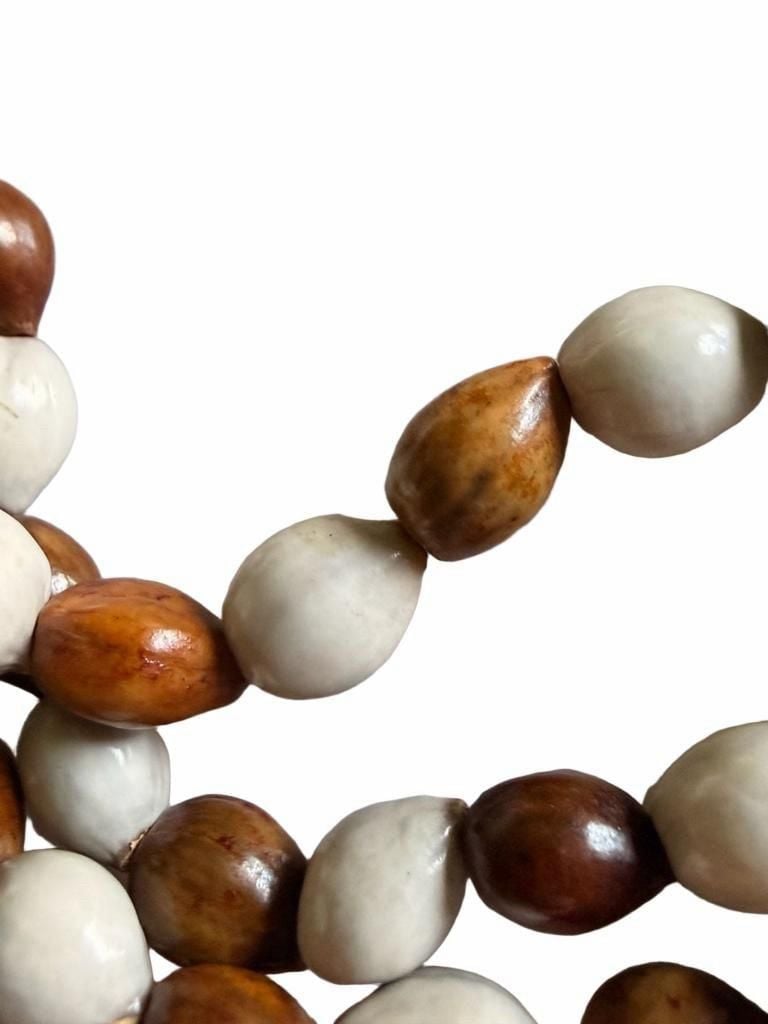 Vintage Job's Tears Seed And Nut Beaded Necklace 5