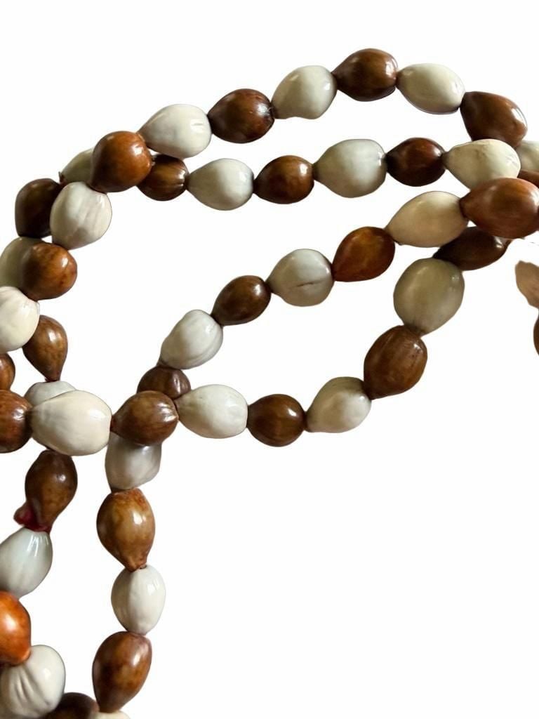 Vintage Job's Tears Seed And Nut Beaded Necklace 7