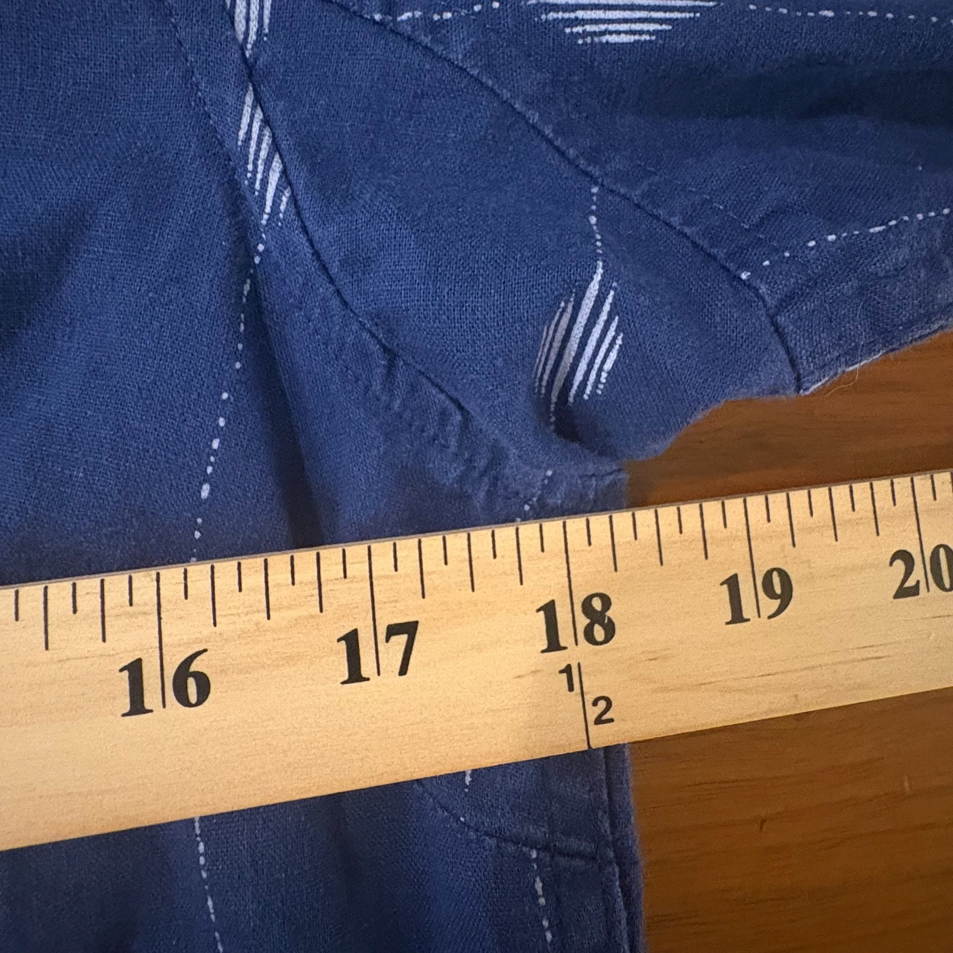 Duluth Trading Co Hemp Organic Cotton Shirt Womens XS Blue Button Front Boho 6