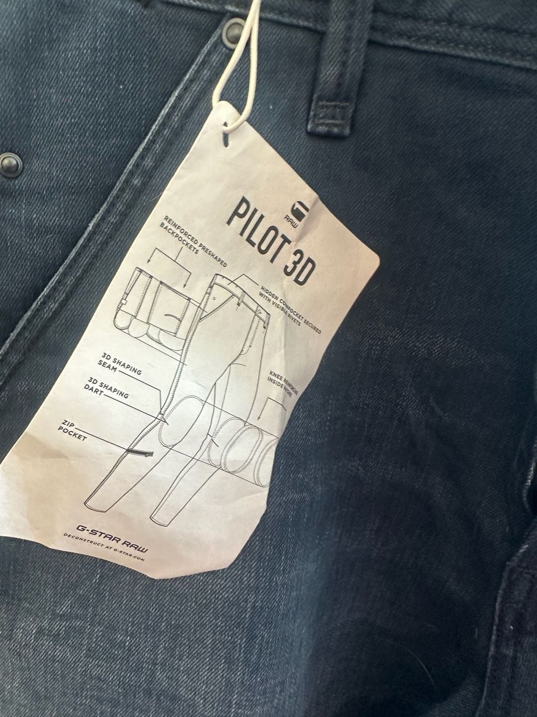 G-Star Raw Pilot 3D Slim Jeans W32 L32 Dark Wash 2