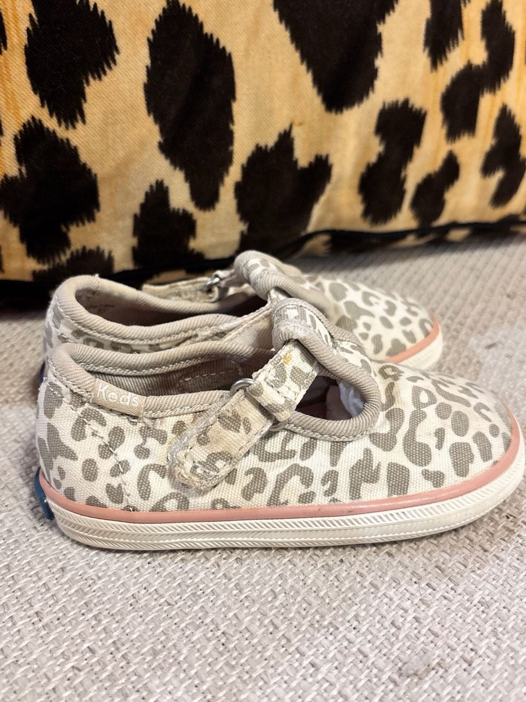 Keds Champion Toe Cap T-Strap Size 4M Leopard Sneakers 3