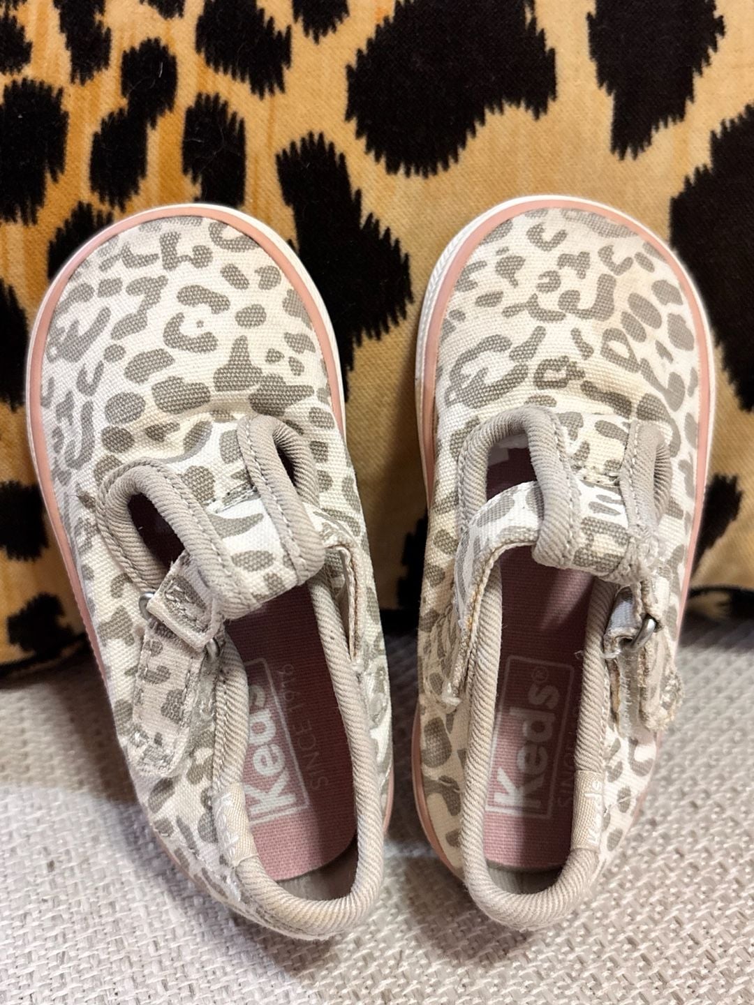 Keds Champion Toe Cap T-Strap Size 4M Leopard Sneakers 5