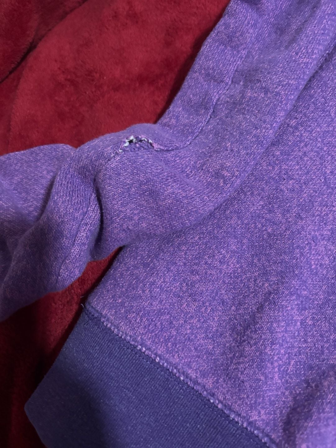 Victoria's Secret PINK V-Neck Sweatshirt Purple Heather Size L 9