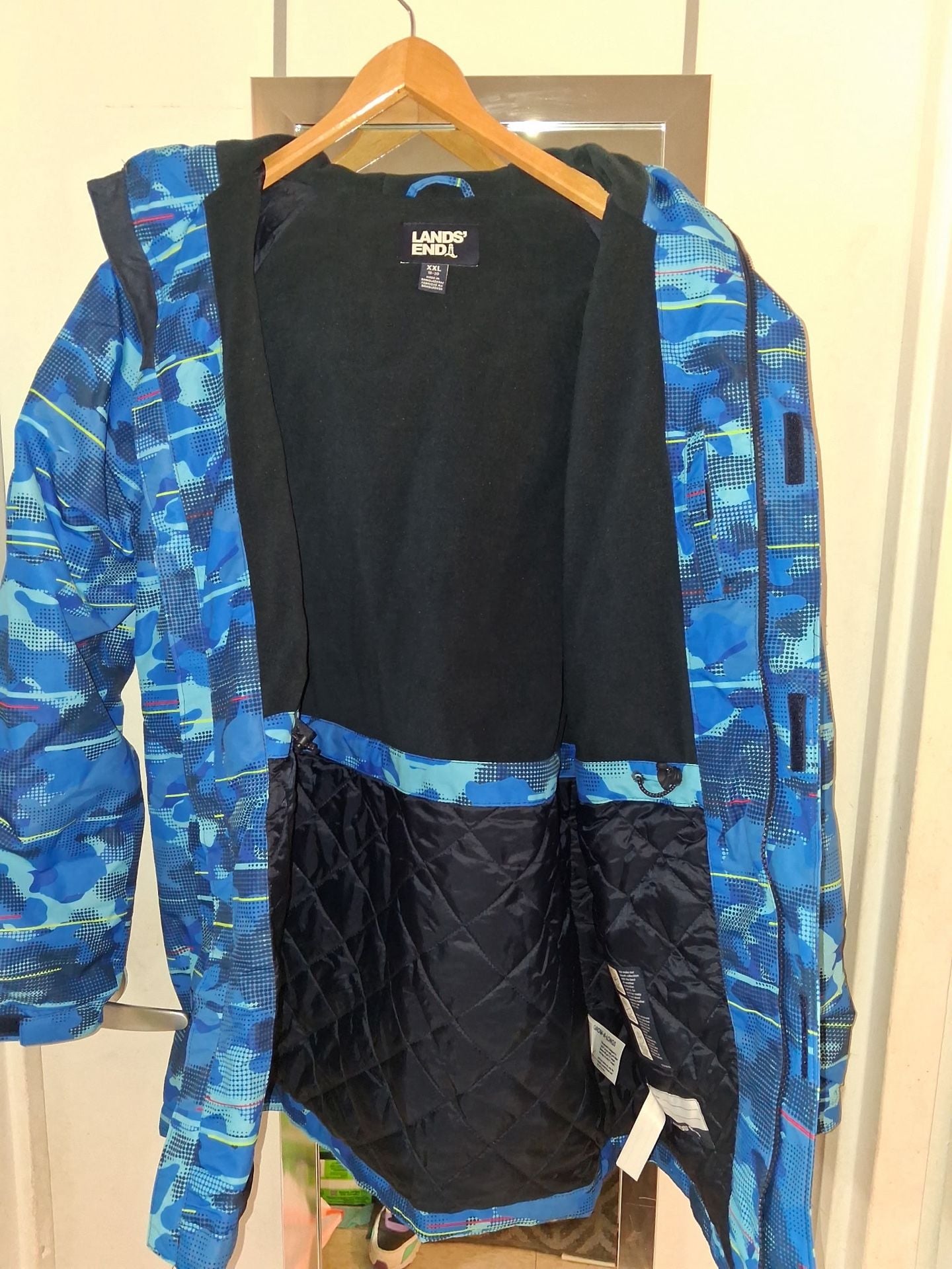 Lands' End Boys Squall Fleece Lined Waterproof Insulated Winter Parka Jacket XXL 5