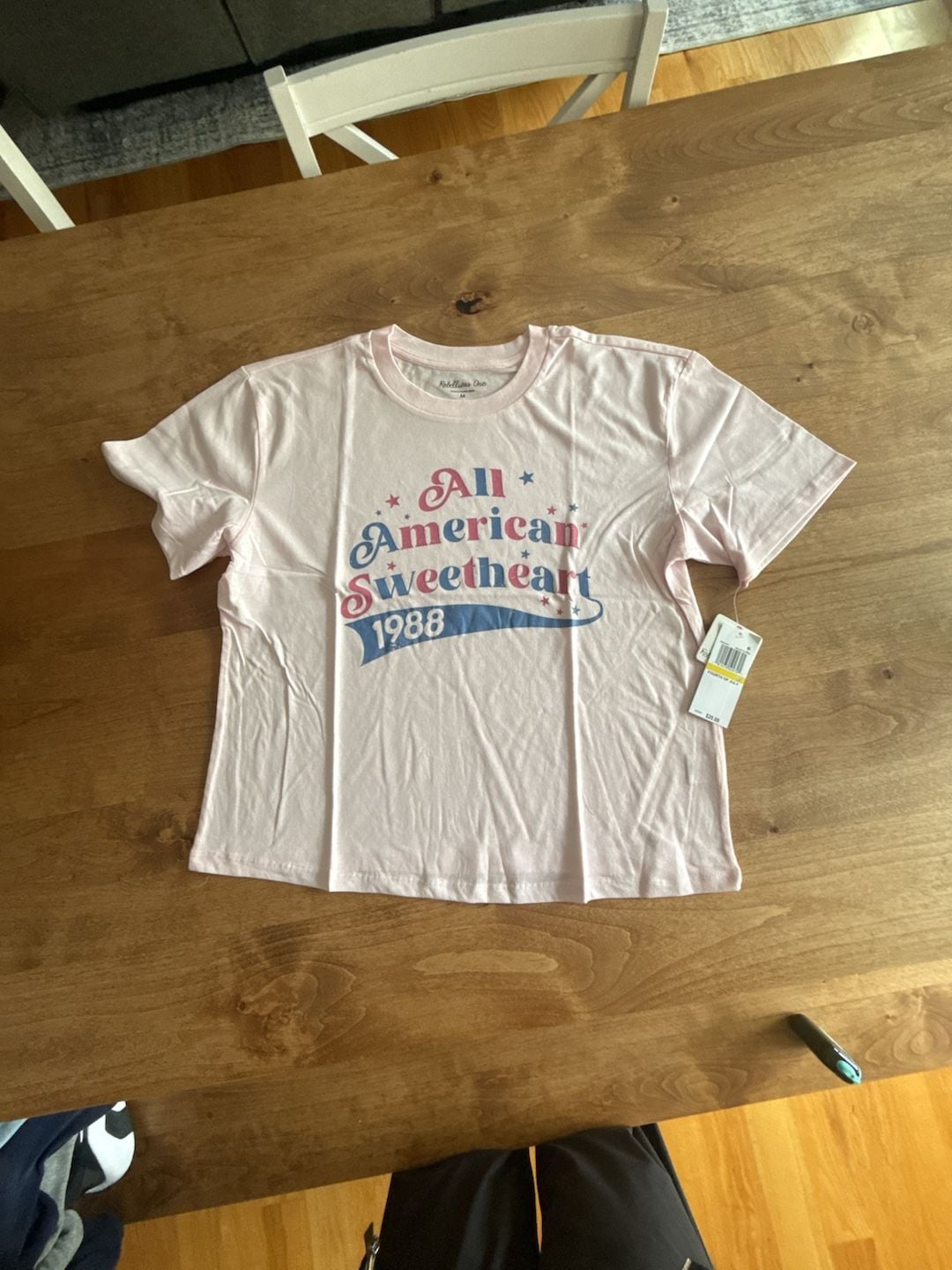 Rebellious One All American Sweetheart 1988 Graphic Tee Pink M 2