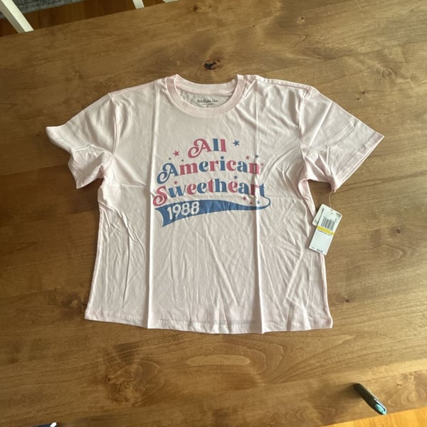 Rebellious One All American Sweetheart 1988 Graphic Tee Pink M