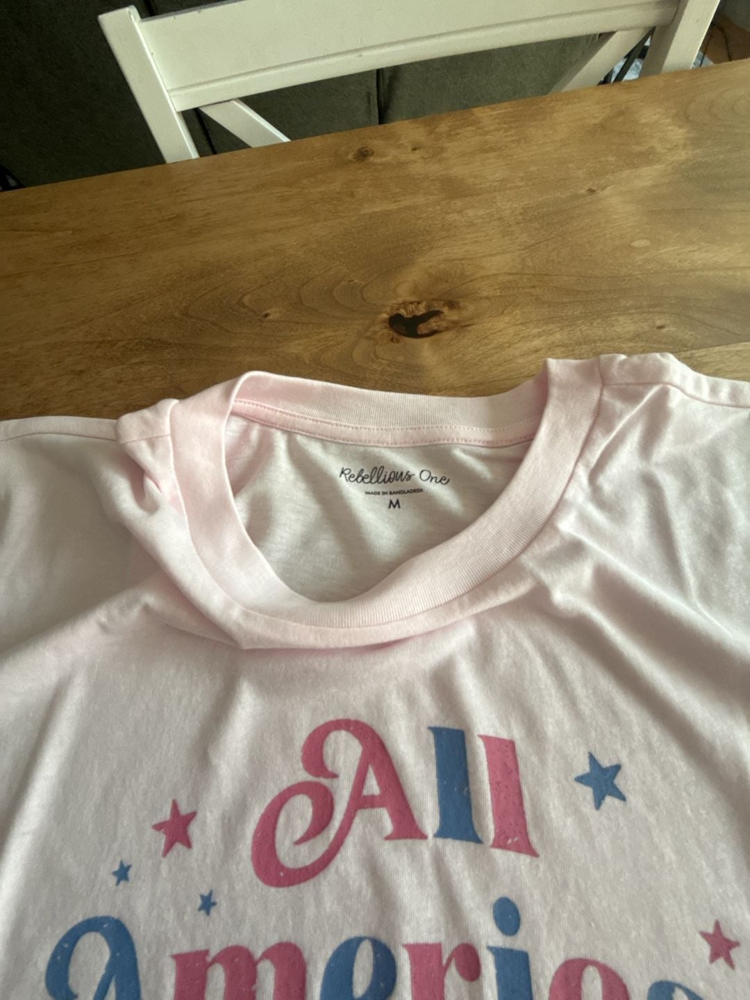 Rebellious One All American Sweetheart 1988 Graphic Tee Pink M 4