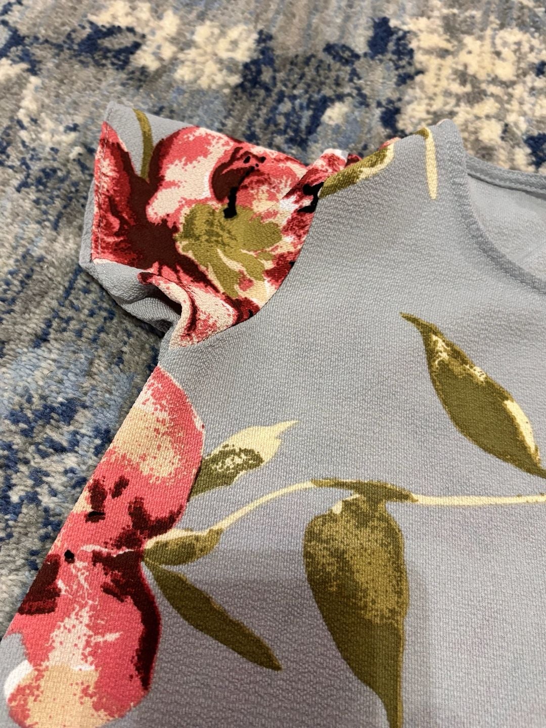 PatPat Floral Dress Size 3-4Y Blue 6