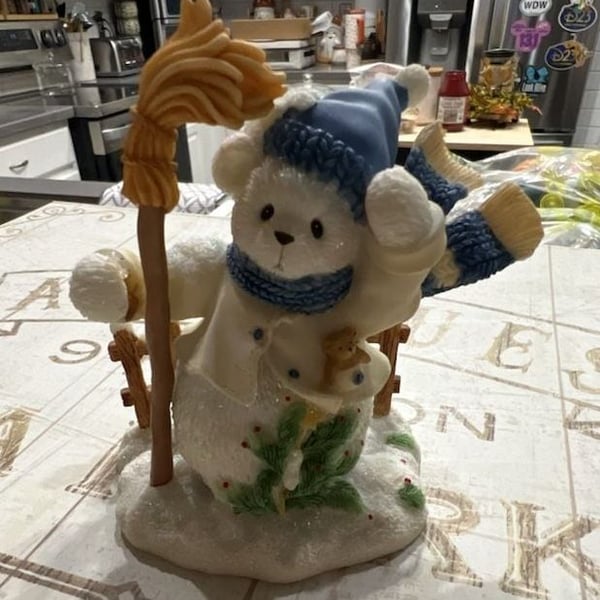 Cherished Teddies Buddy And The North Wind Shall Blow Snowbear Figurine