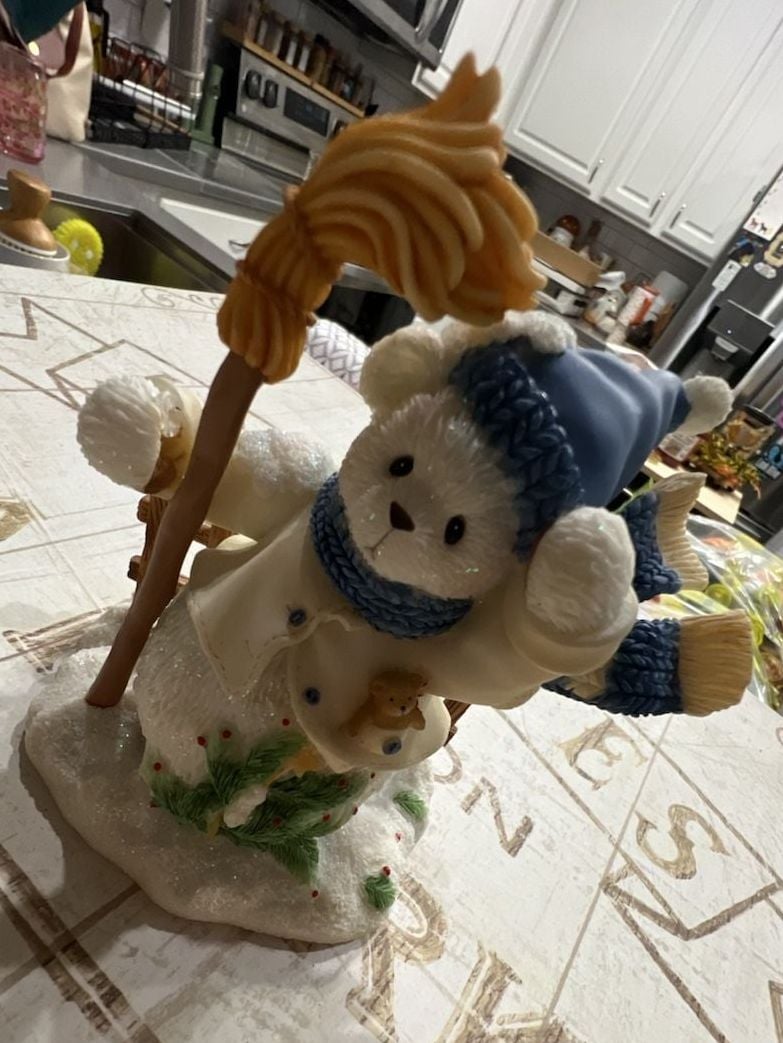Cherished Teddies Buddy And The North Wind Shall Blow Snowbear Figurine 2