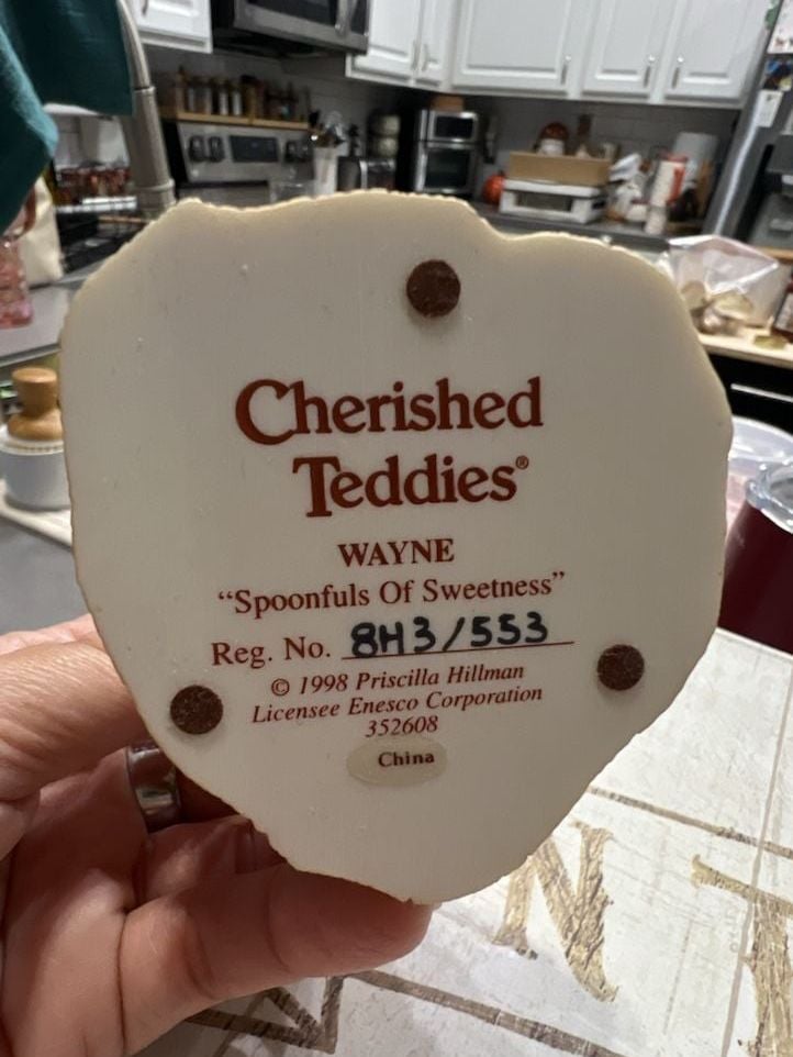 Cherished Teddies Wayne Spoonfuls Of Sweetness Figurine 1998 5