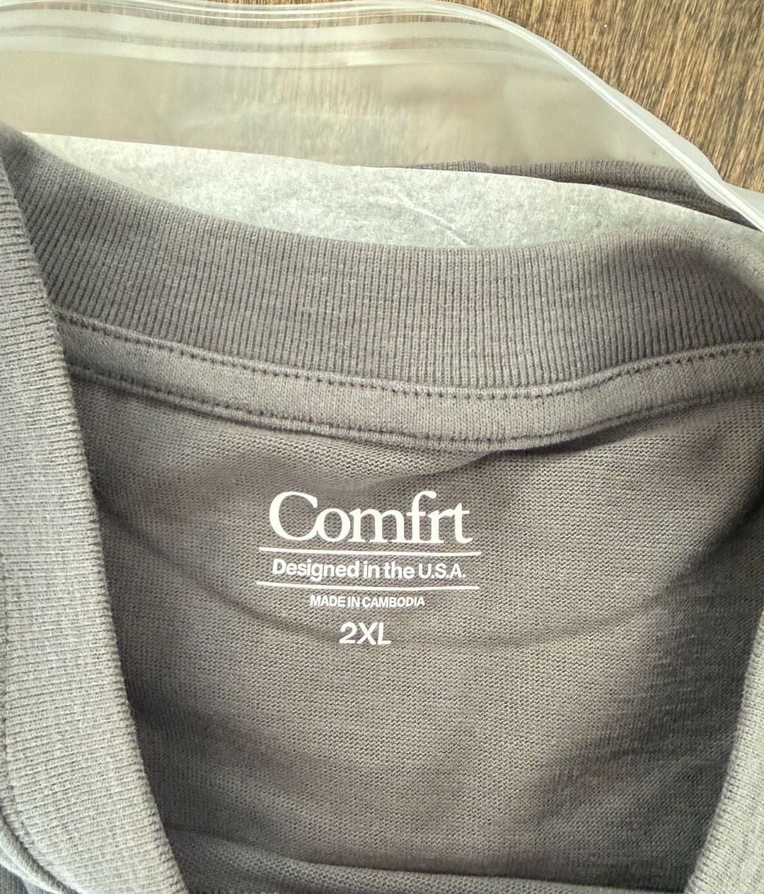 Men’s Comfrt Heavyweight Tee Size 2XL Steel Grey 4