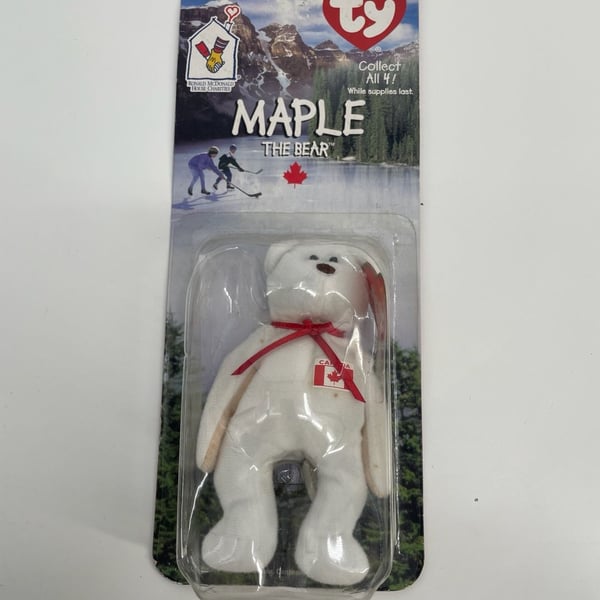 Ty Maple The Bear Teanie Beanie Baby Mc Donalds