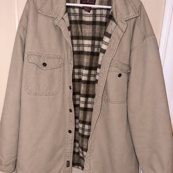Levi's Plaid Lined Vintage Fit Trucker Jacket Beige Size L