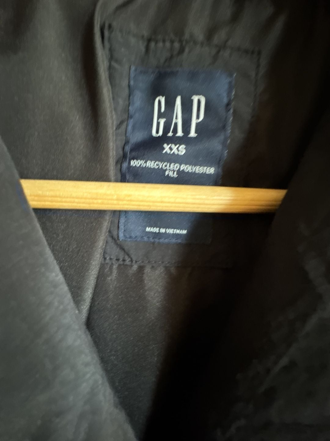 Gap Duvet Wrap Puffer Vest Size XXS Black Quilted Belted Jacket 3