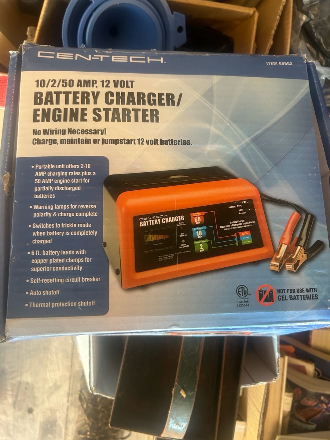 Cen-Tech 10/2/50 Amp 12 Volt Battery Charger Engine Starter 1