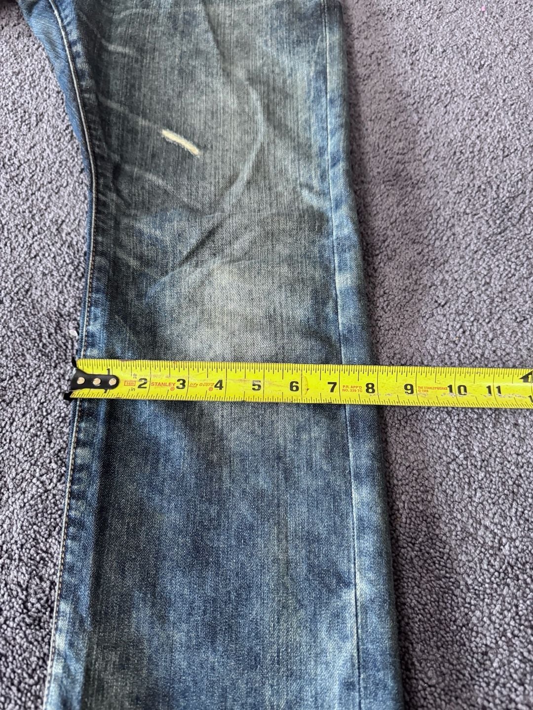 Express Rocco Slim Fit Straight Leg Jeans Size 28x30 Distressed Denim 4