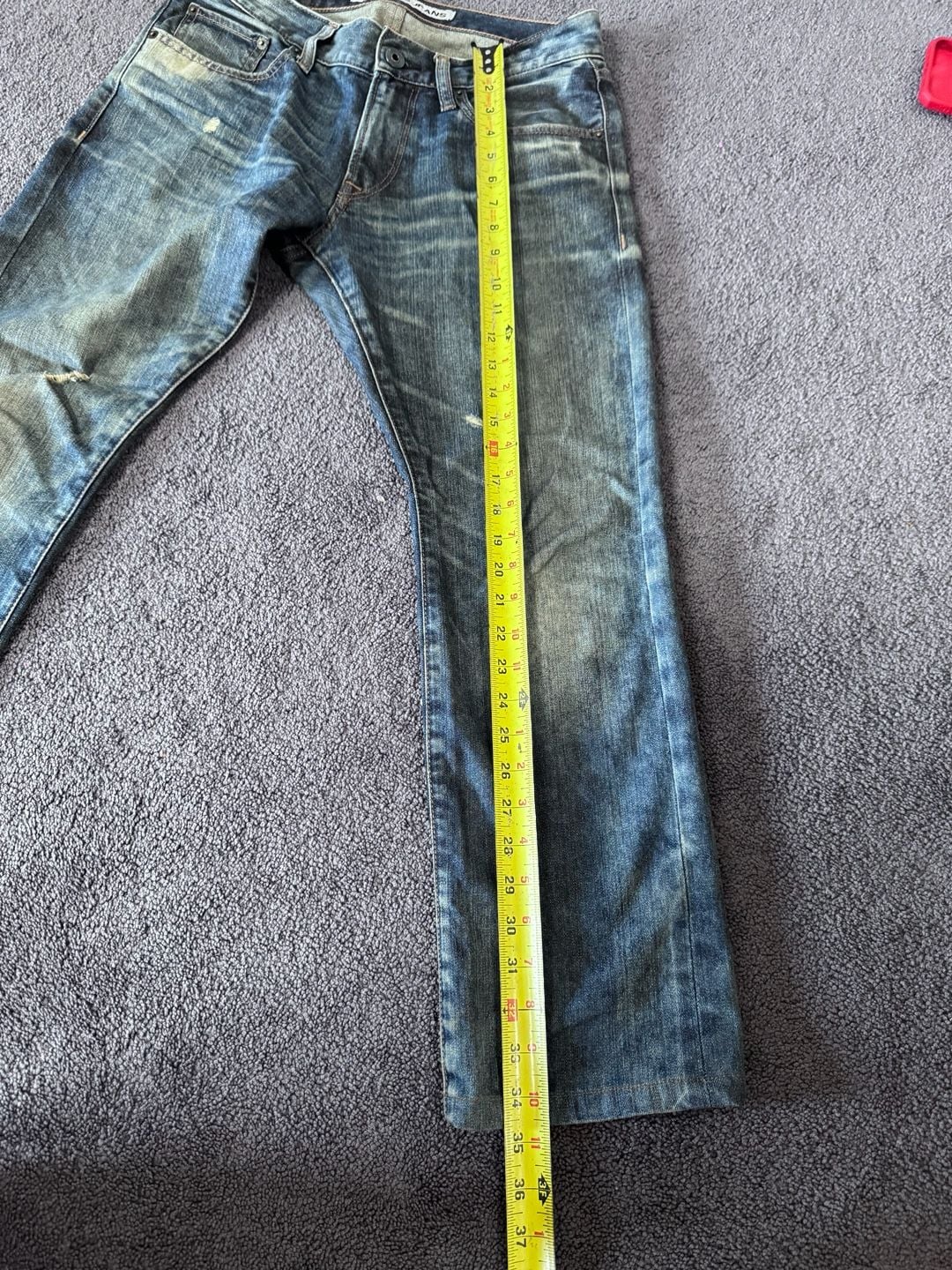 Express Rocco Slim Fit Straight Leg Jeans Size 28x30 Distressed Denim 8