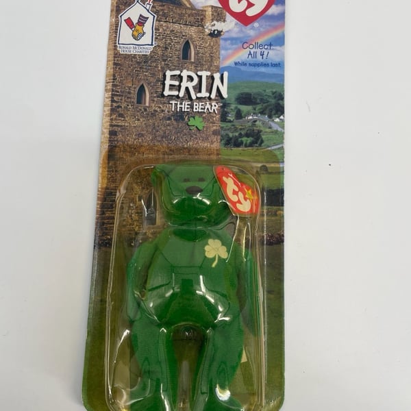 Ty Erin The Bear Teenie Beanie Baby 1999 McDonald's New