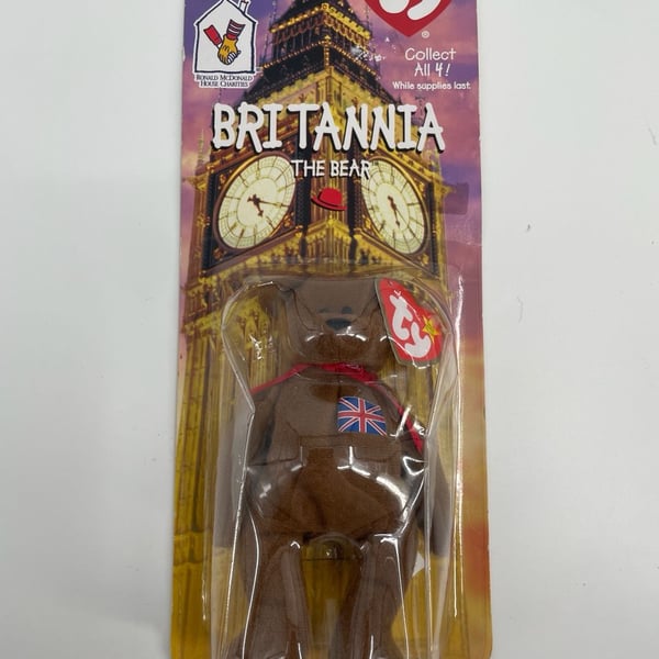 Ty McDonald's Britannia The Bear Teanie Beanie Baby