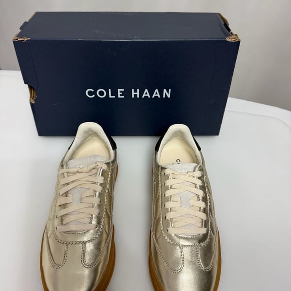 Cole Haan GP Breakaway Sneaker Size 5.5C Gold Birch Black Leather