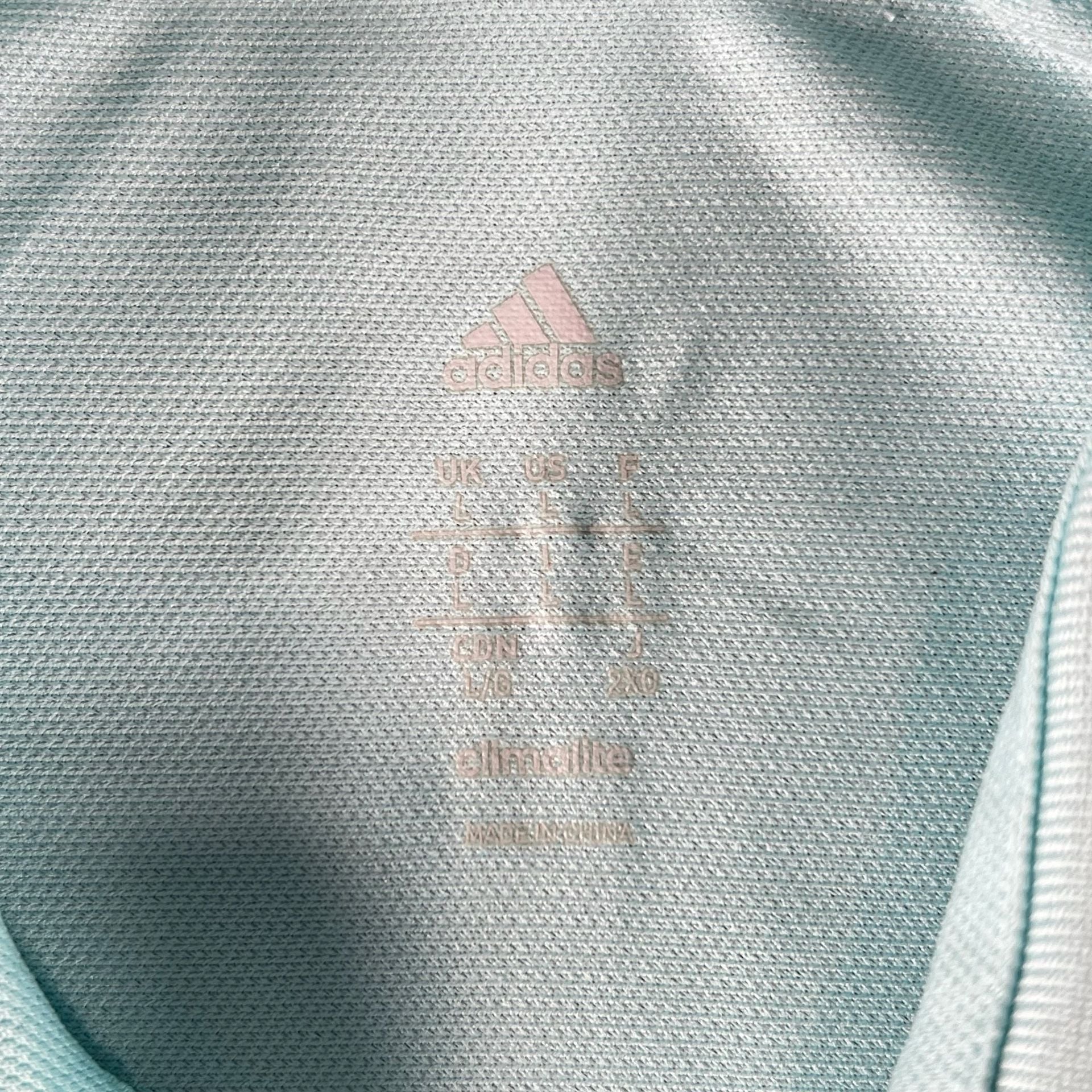 Adidas x Ajax Amsterdam Training Polo Shirt Size Large Light Blue Climalite 4