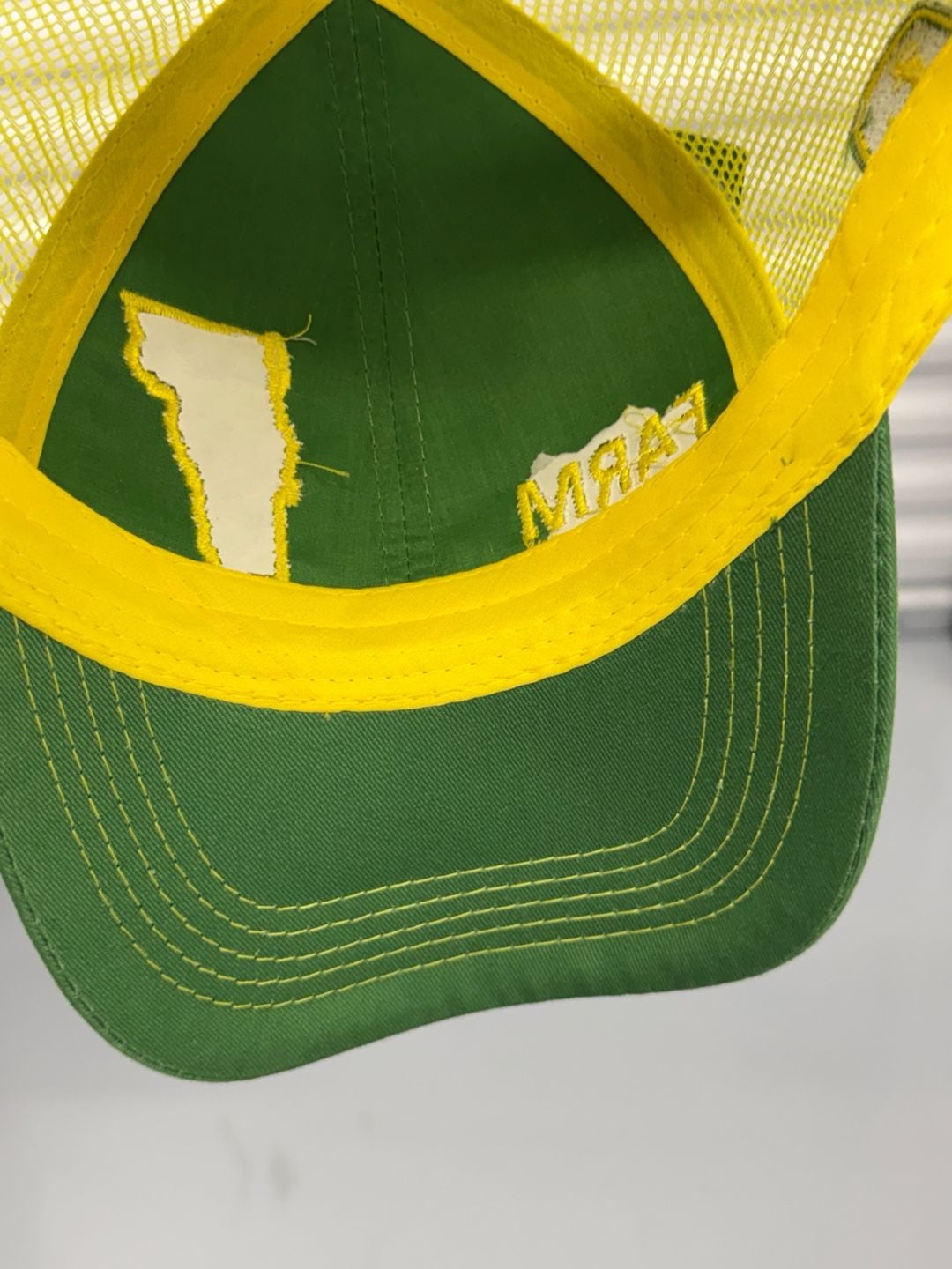 John Deere Farm Vermont State Pride Trucker Hat One Size Green Yellow 7