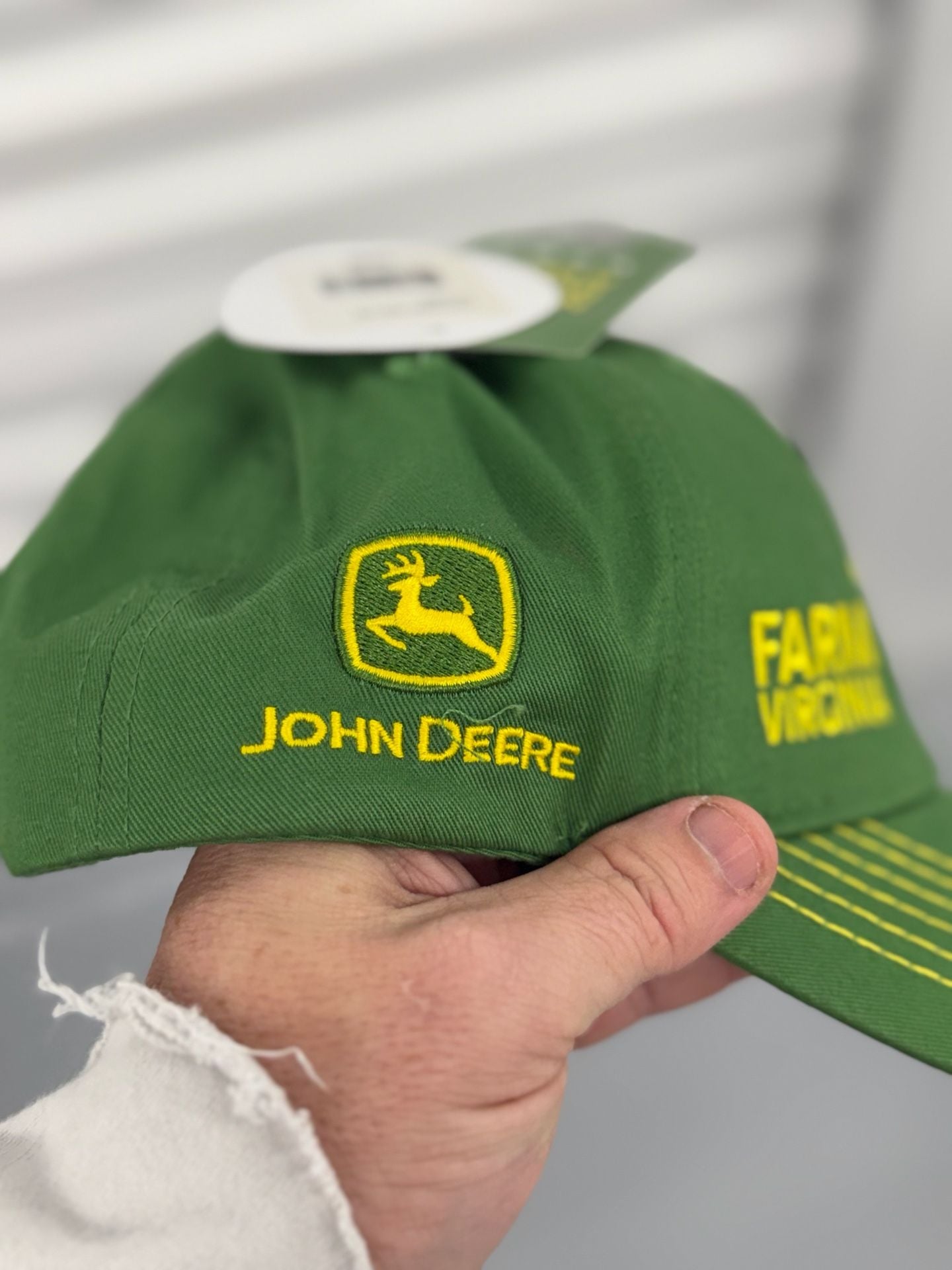 John Deere Farm State Pride Virginia Hat One Size Green Yellow Twill 3