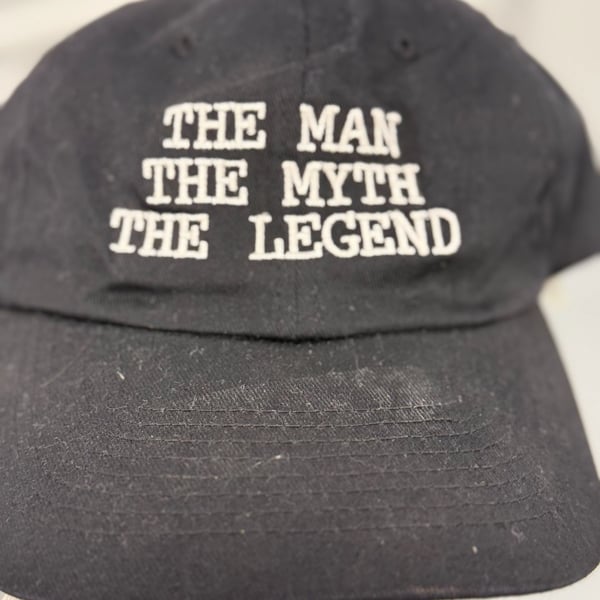 KC The Man The Myth The Legend Snapback Hat Black Embroidered