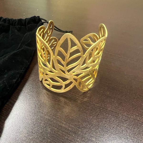 Glow by Shilla Fuji Gold Leaf Cuff Bracelet