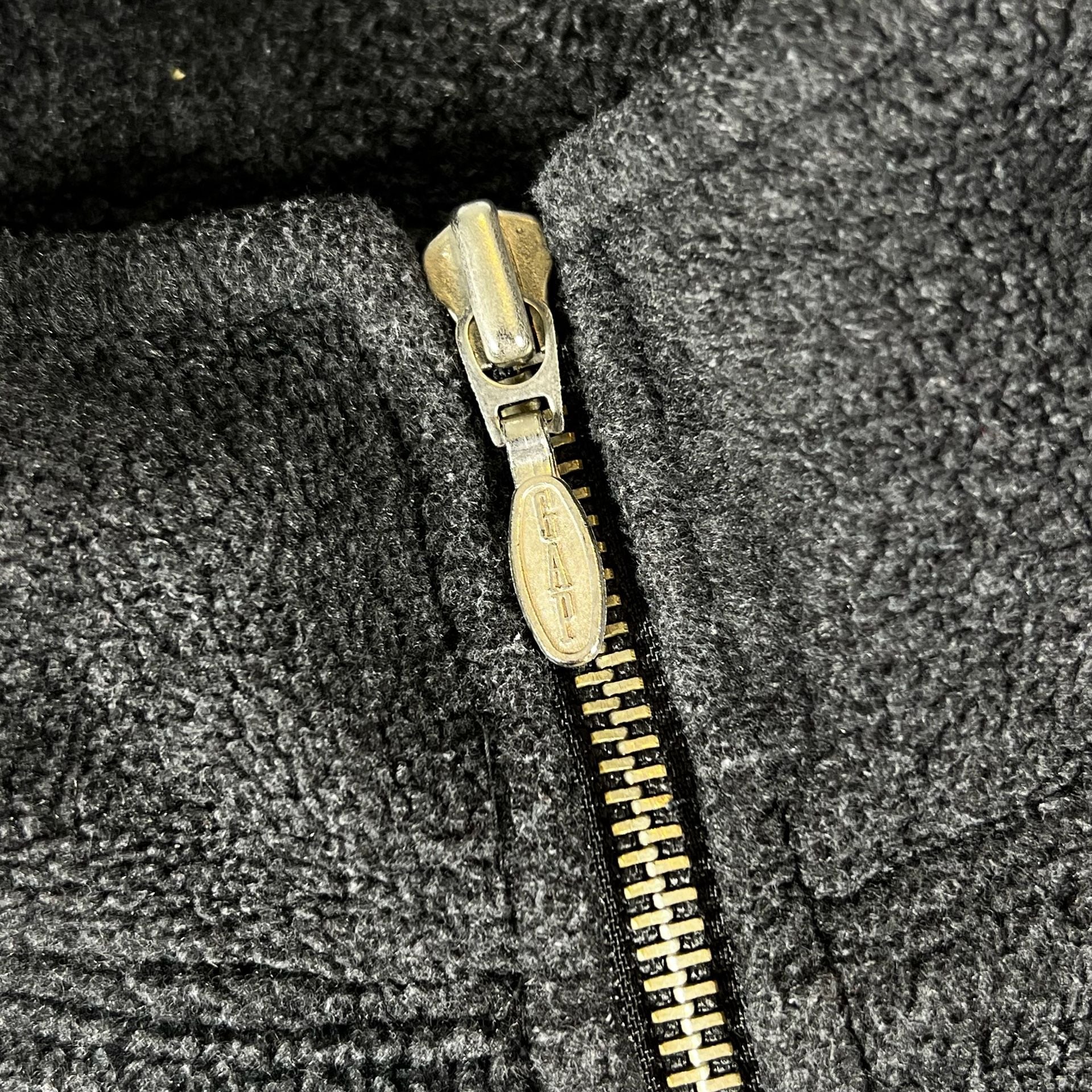 Vintage Gap Athletic Gray Quarter Zip Fleece Sweatshirt Size Large 5
