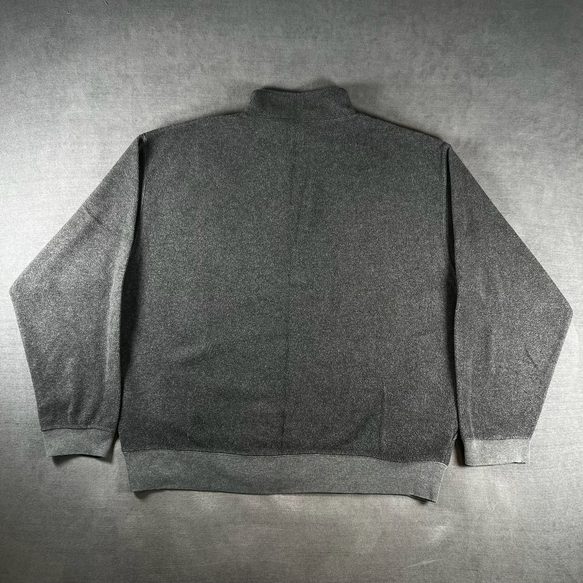 Vintage Gap Athletic Gray Quarter Zip Fleece Sweatshirt Size Large 9
