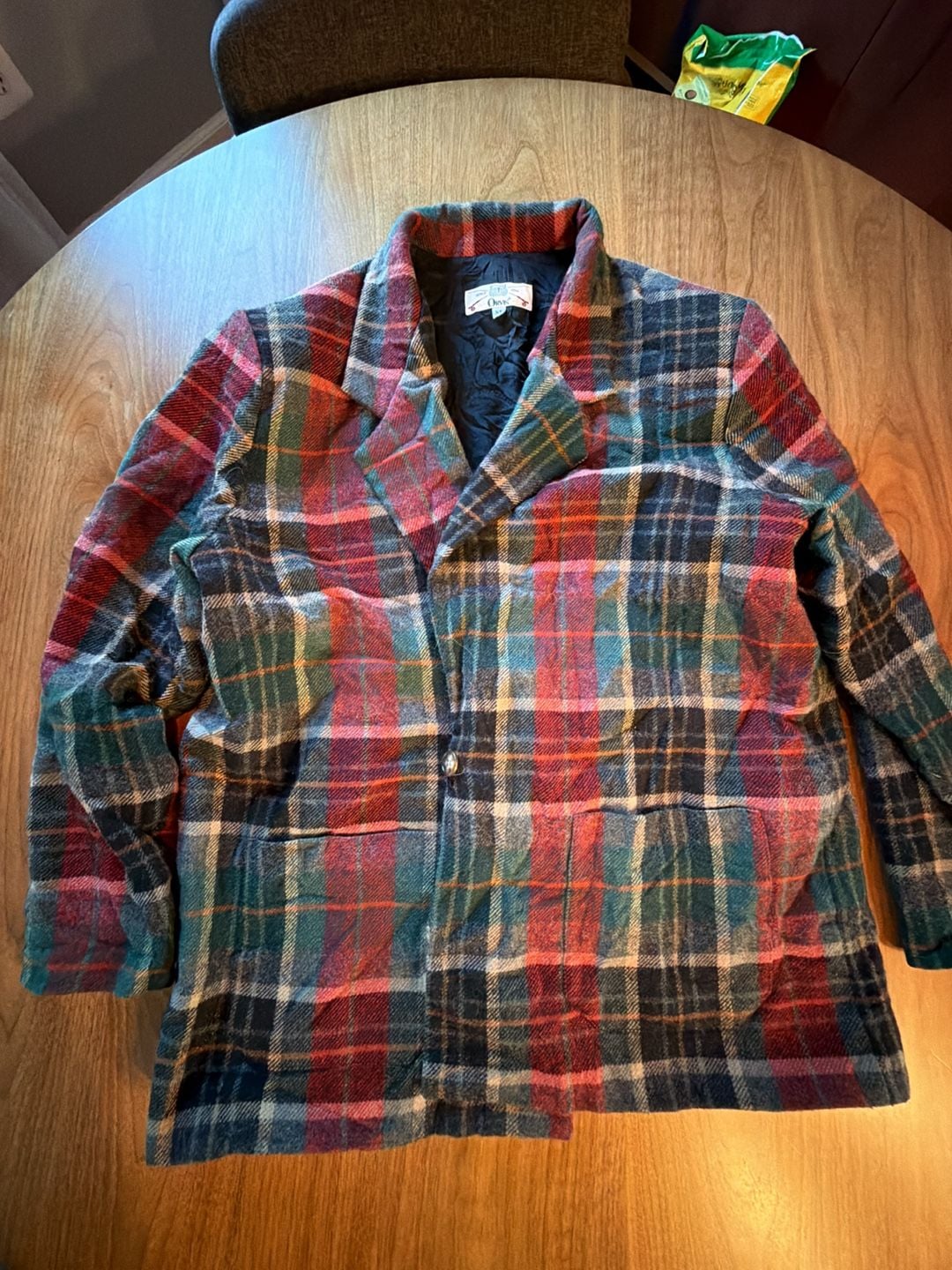 Orvis Plaid Blazer Size XL Multicolor Wool Blend Sport Coat Jacket 2