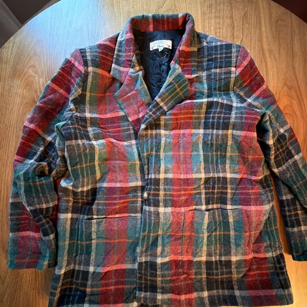 Orvis Plaid Blazer Size XL Multicolor Wool Blend Sport Coat Jacket