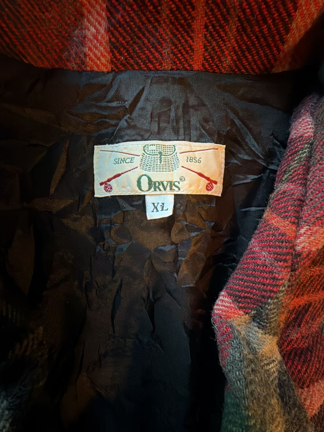 Orvis Plaid Blazer Size XL Multicolor Wool Blend Sport Coat Jacket 3