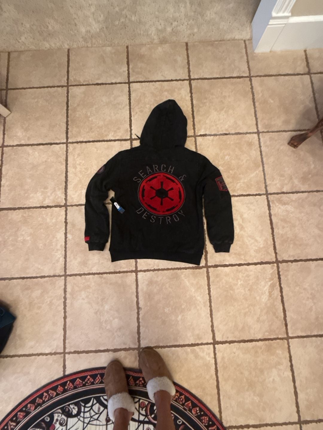 Star Wars Search & Destroy Quarter Zip Hoodie Black 3
