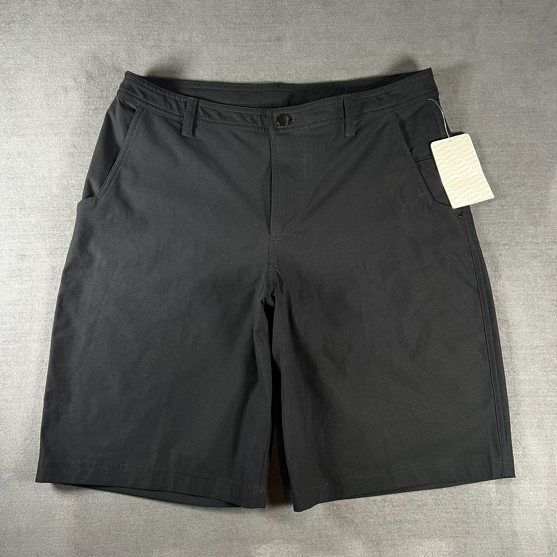 NWT Lululemon Kahuna Short Size 36 Black Hiking Outdoor Athletic Pockets Active 2