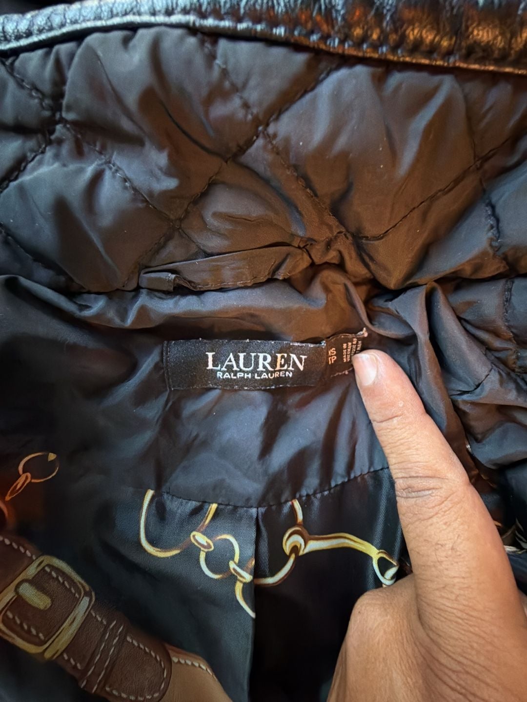 Lauren Ralph Lauren Quilted Hooded Coat Size XS Black 3